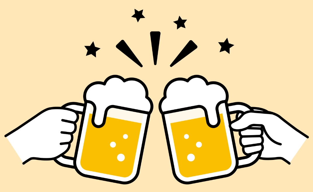 乾杯のイラスト
